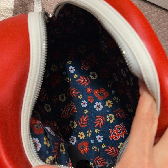 Loungefly MLB St. Louis Cardinals Floral Embroidered Mini Backpack - Picture 11 of 11